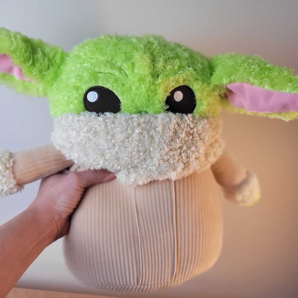 Grogu Plush Talking Baby Yoda Mandalorian Star Wars Pillow Squishy Soft Plushie.